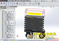 CX3D-SW-032 液压升降车模型 含零件 含特征